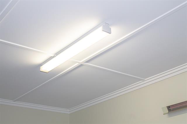 Baldivis Primary School - Battened ceiling with lamp, Building 1