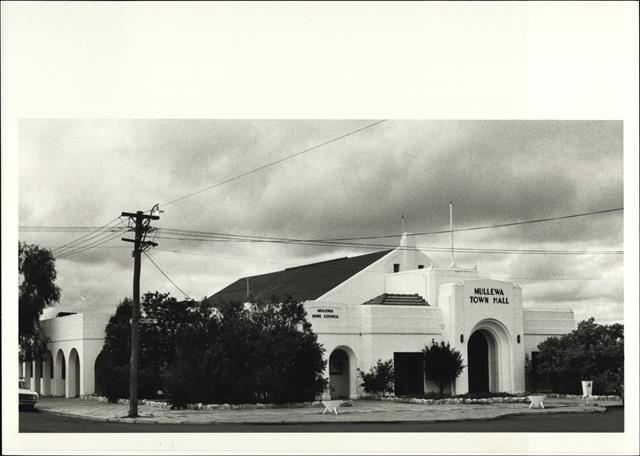 Front corner elevation of building