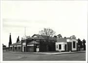 Front corner elevation of building