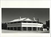 Front corner elevation of building