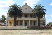 St Mary's Convent - front (south) elevation with mature palm trees