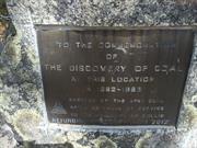 Coal Discovery Site Plaque