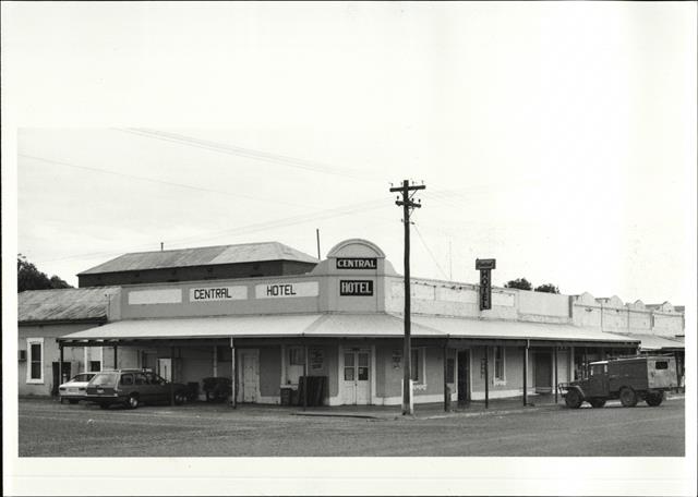 Front corner elevation of building