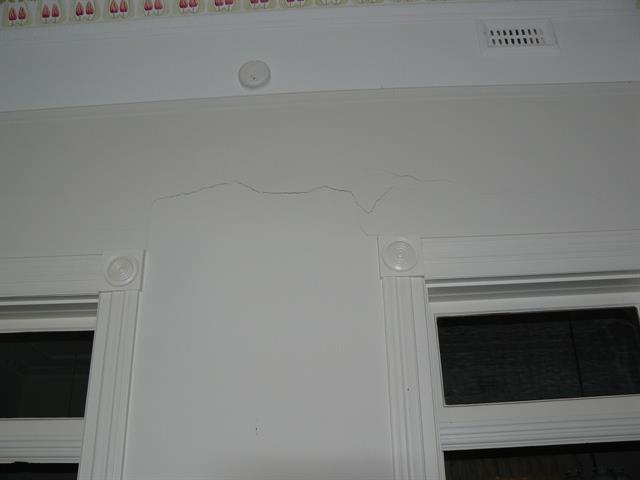 Internal cracking in main hallway