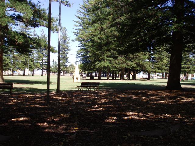 Looking to the southwest across Esplanade Reserve