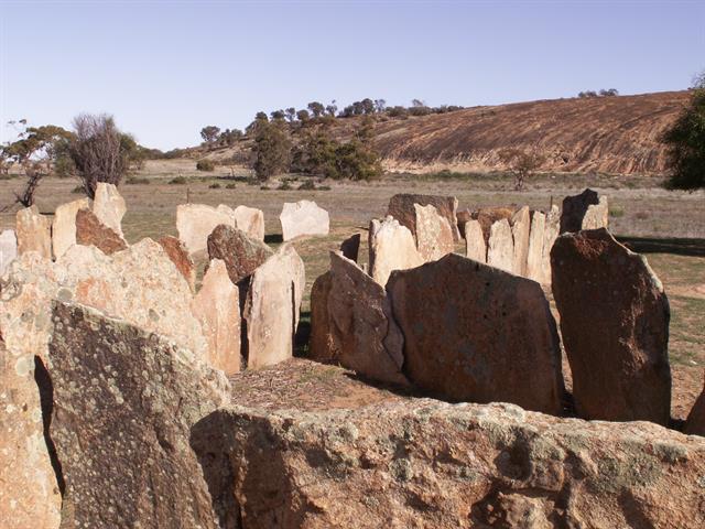 Vertical slabs of sheep yards