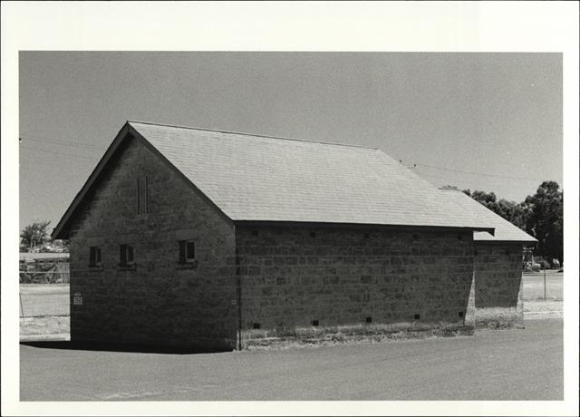 Rear corner elevation of old magazine