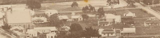 Detail of panorama c1896-1898 showing Cuthbert Street (centre)