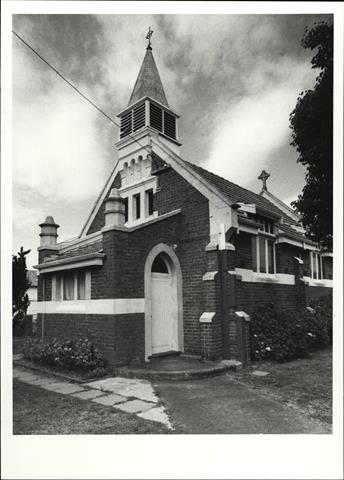Corner elevation of building