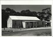 Angled front elevation of building