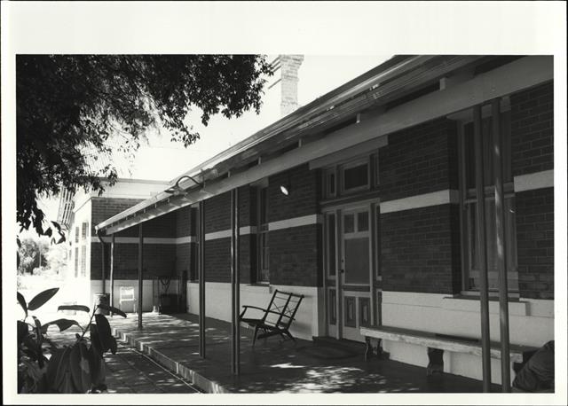 View of hotel front verandah