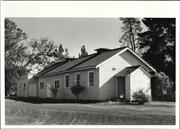 Front corner elevation of building