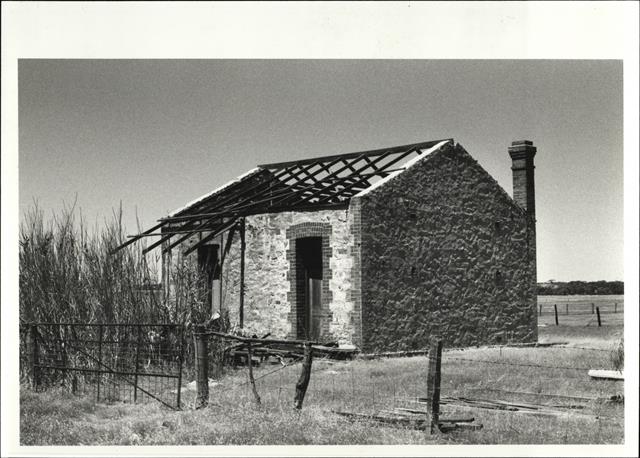 Corner elevation of schoolhouse