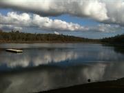 View across the Lake showing diving platform