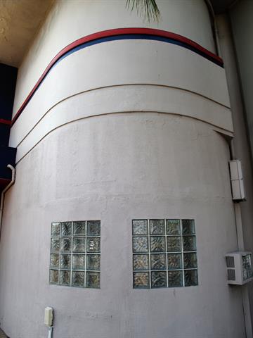 Facade with introduced windows