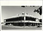 Front corner elevation of building