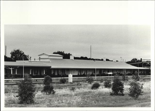 Distant elevation of platform from North west