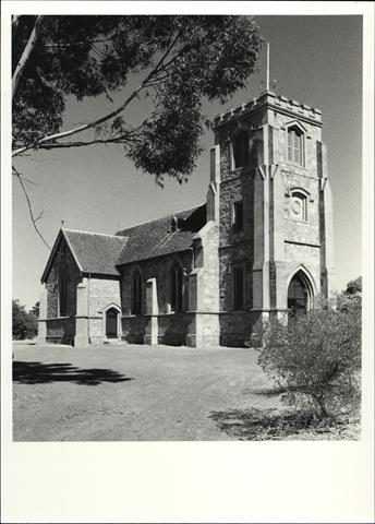 Left corner elevation of church