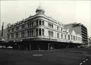 Front corner elevation of buildings