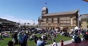 Albany Town Hall and Square during Anzac commemorations