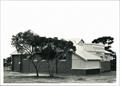 Angled left side elevation of building