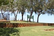 View of cemetery from carpark