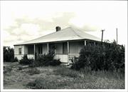 Angled front elevation of building
