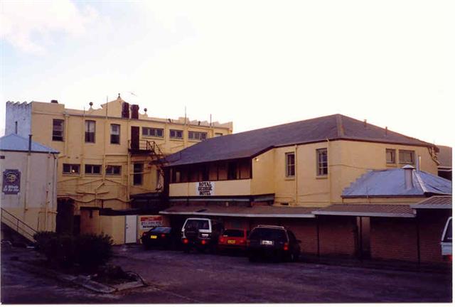 Rear view of the Royal George Hotel