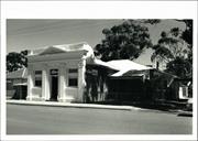 Angled front elevation of building