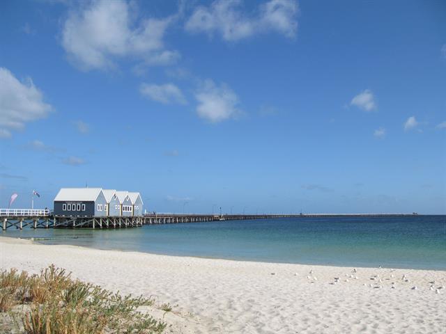 Jetty and Interpretation Centre - view looking left from beach