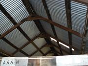 Shearing shed reroofed interior view