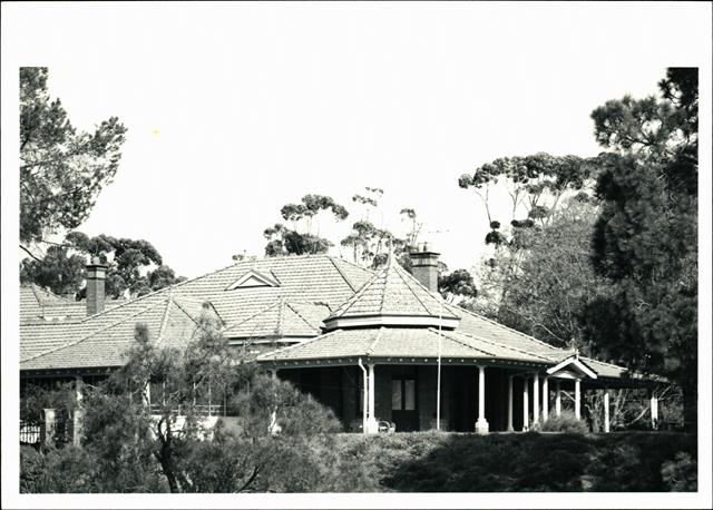 View of portion of left side of building