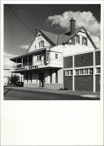 Angled front elevation of building from Doney Street
