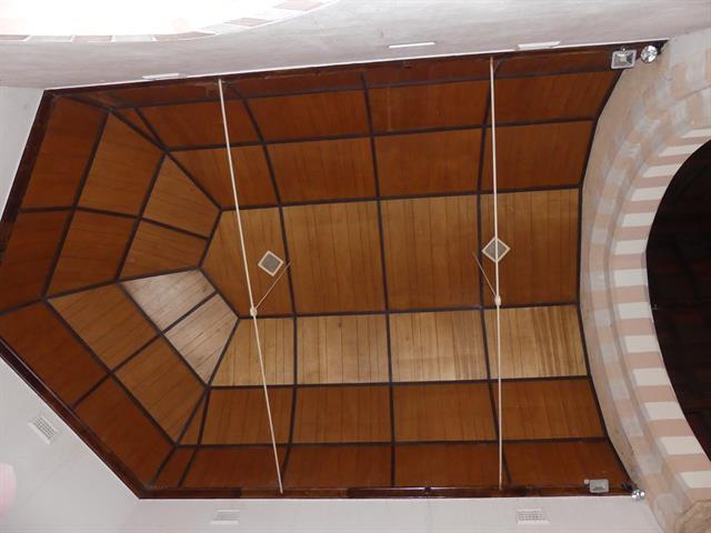 Ceiling above alter