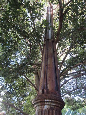 Steel support brace to ventilation pipe