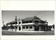 Front corner elevation of building