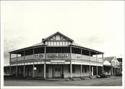 Front corner elevation of building