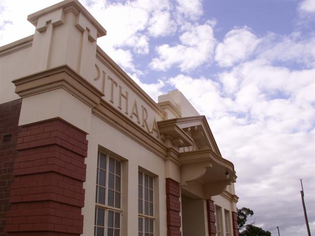 Hall facade details