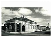 Front corner elevation of building