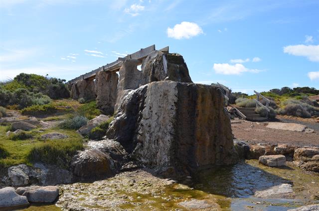Cape Leeuwin Water Wheel from the foreshore end