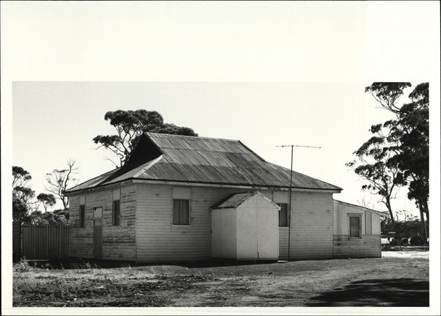 Angled right side elevation of building