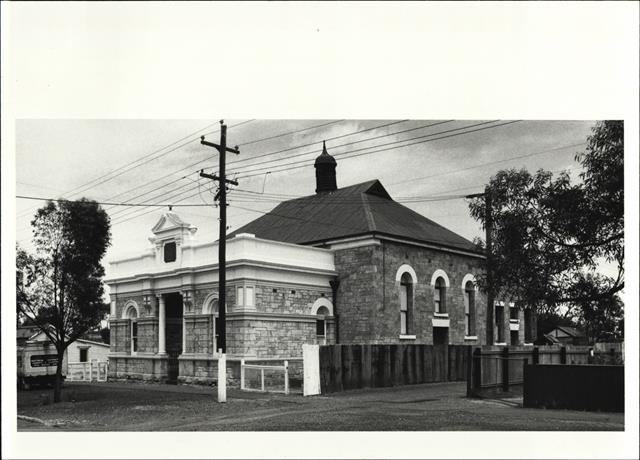Corner elevation of building