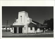 Front corner elevation of building