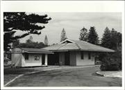 Front corner elevation of the Waiting Room and Railway Station