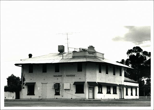 Front corner elevation of building