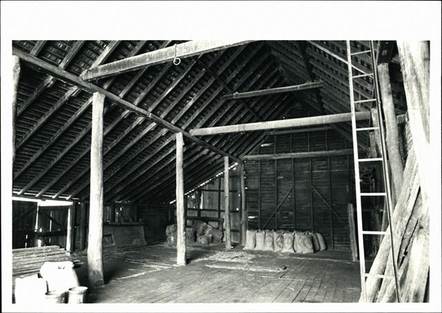 Interior view of barn