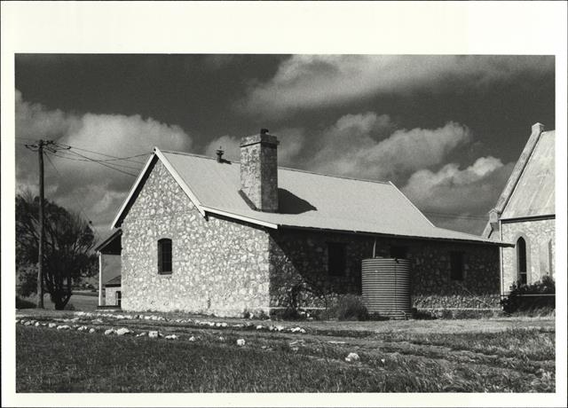 Rear corner elevation of building