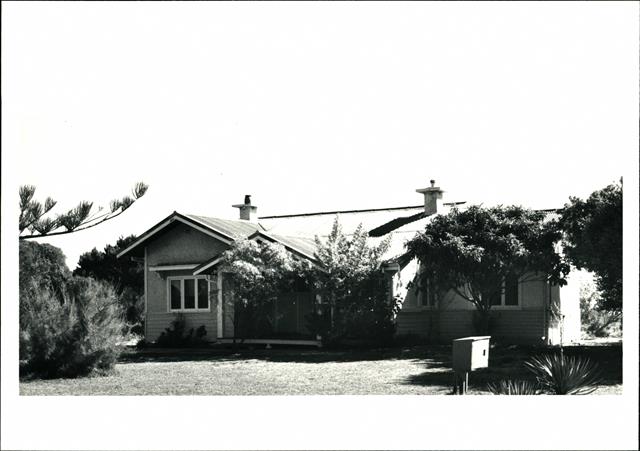 Front right corner elevation of the Medical Officers Quarters