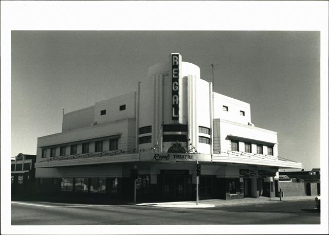 Front corner elevation of building