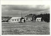 Distant side elevation showing hall and preists' house